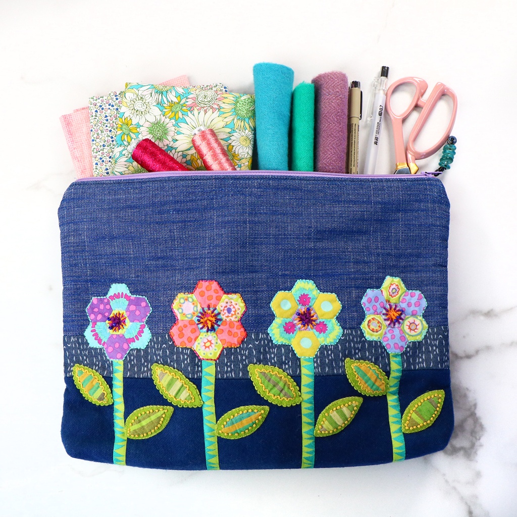 [KT_4084] Zinnia Zip Bag (Kit & Free Pattern)