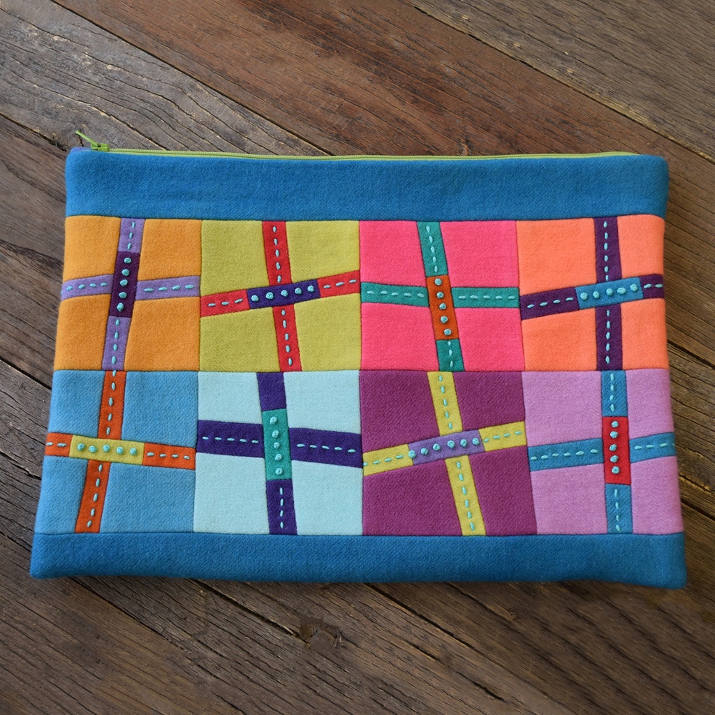 [KT_1217-1] Crisscross Zipper Bag (Kit & Free Pattern)