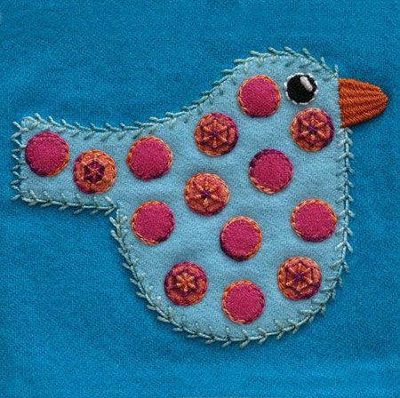 [SSPWK-PDB-3] Polka Dot Bird, Pre-Cut, Colorway 3 (Kit & Free Pattern)