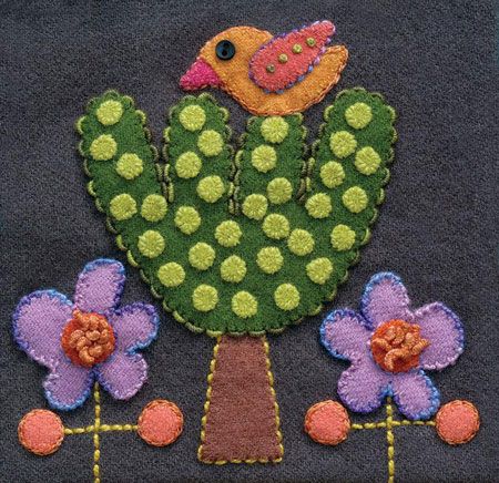 [SSPWK-BNT-2] Bird & Tree, Pre-Cut, Colorway 2 (Kit & Free Pattern)