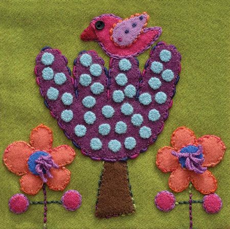 [SSPWK-BNT-3] Bird & Tree, Pre-Cut, Colorway 3 (Kit & Free Pattern)
