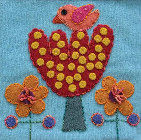 [SSPWK-BNT-4] Bird & Tree, Pre-Cut, Colorway 4 (Kit & Free Pattern)
