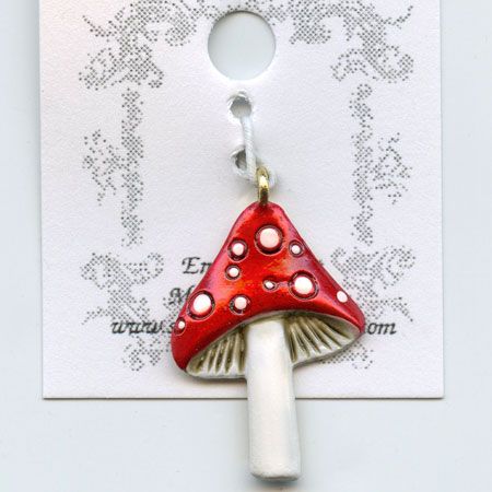 [C-1434-A] Red Mushroom Charms
