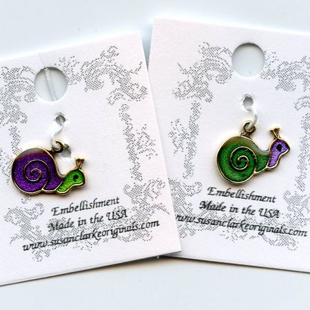 [C-611-B] Snail Charm (Green)
