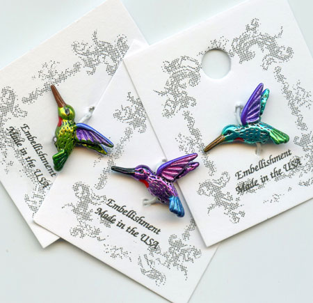 [SD-170-GRN] Hummingbird Sew Down Charm (Green)