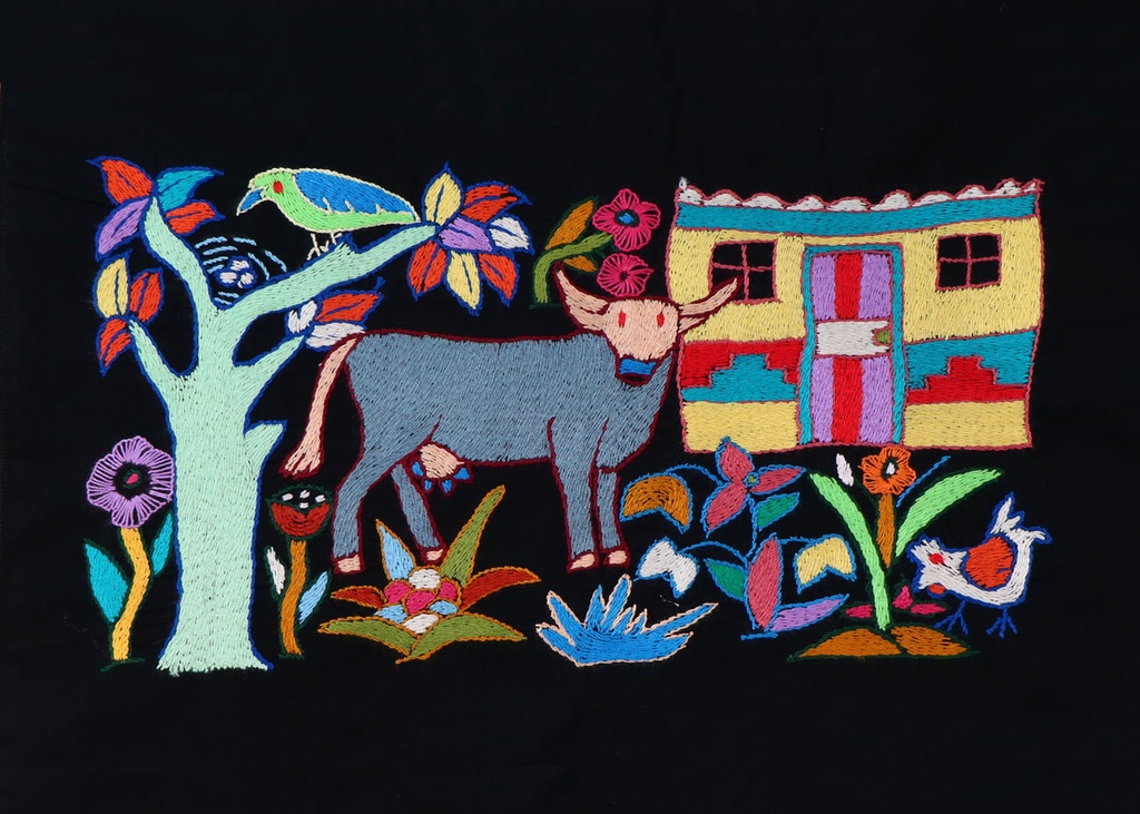 Embroidered Art Cloth Oblong, #324