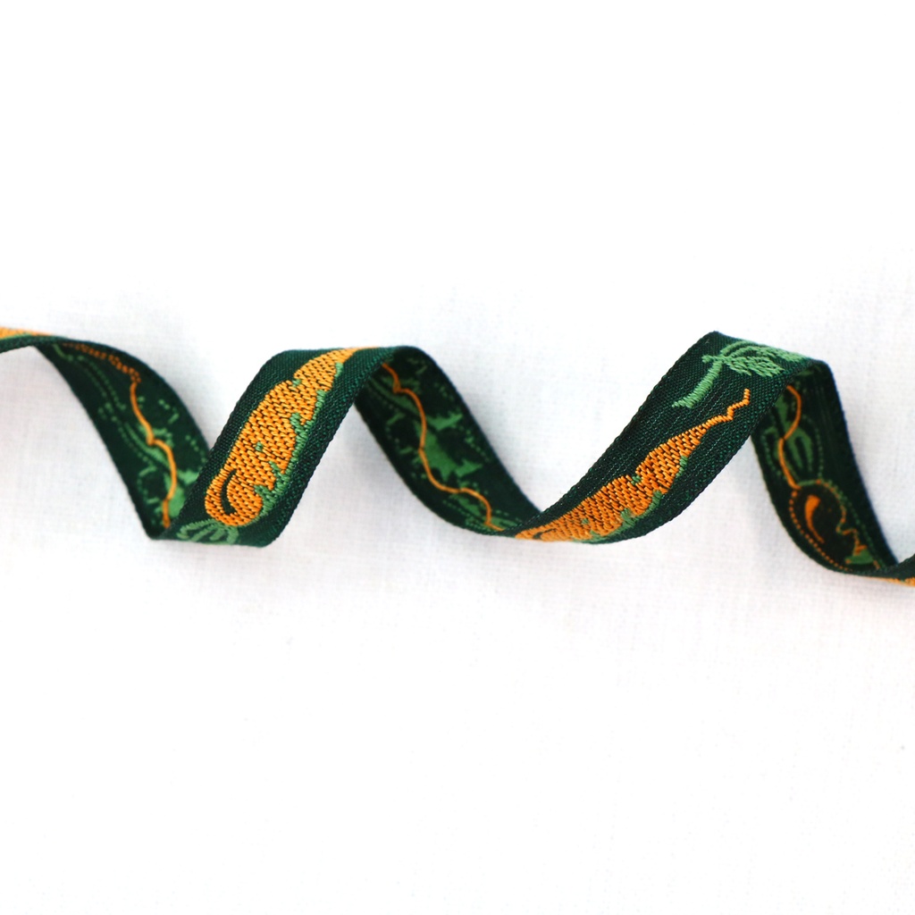Ribbon Yardage - Carrots on Green