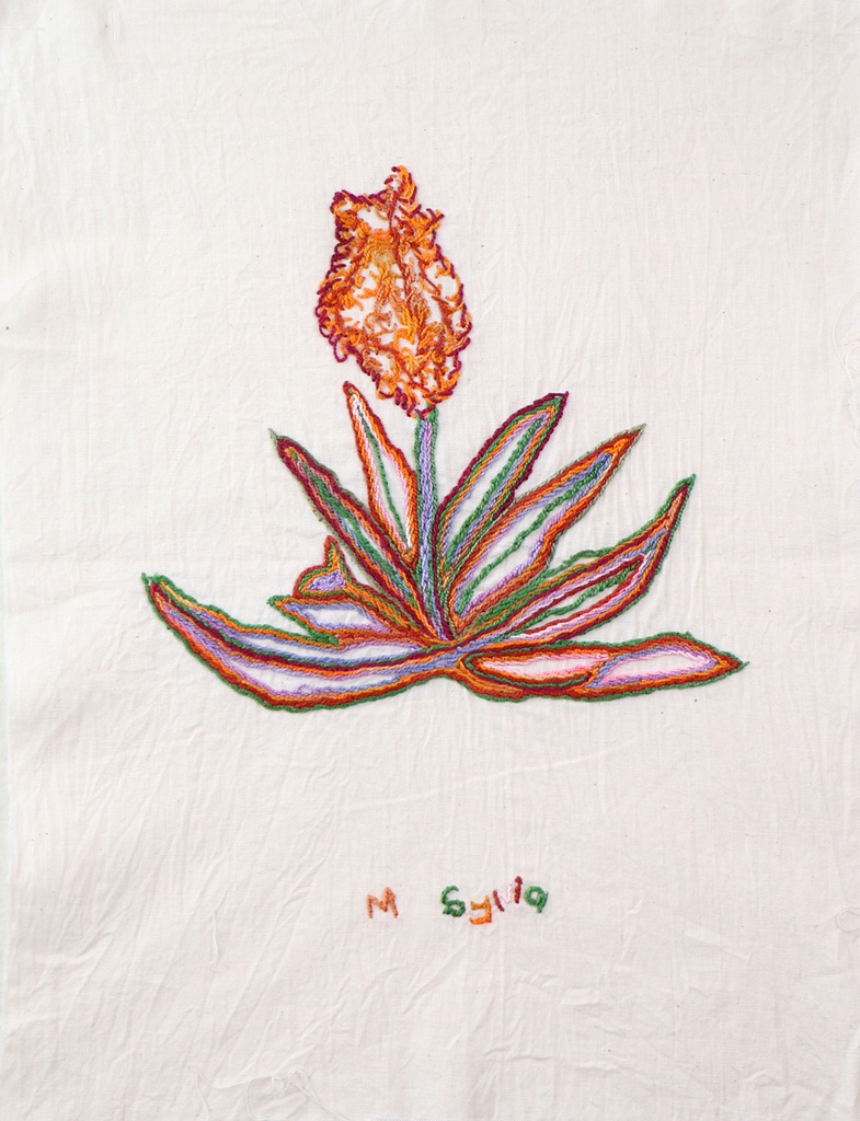 Embroidered Medium Flower, #04
