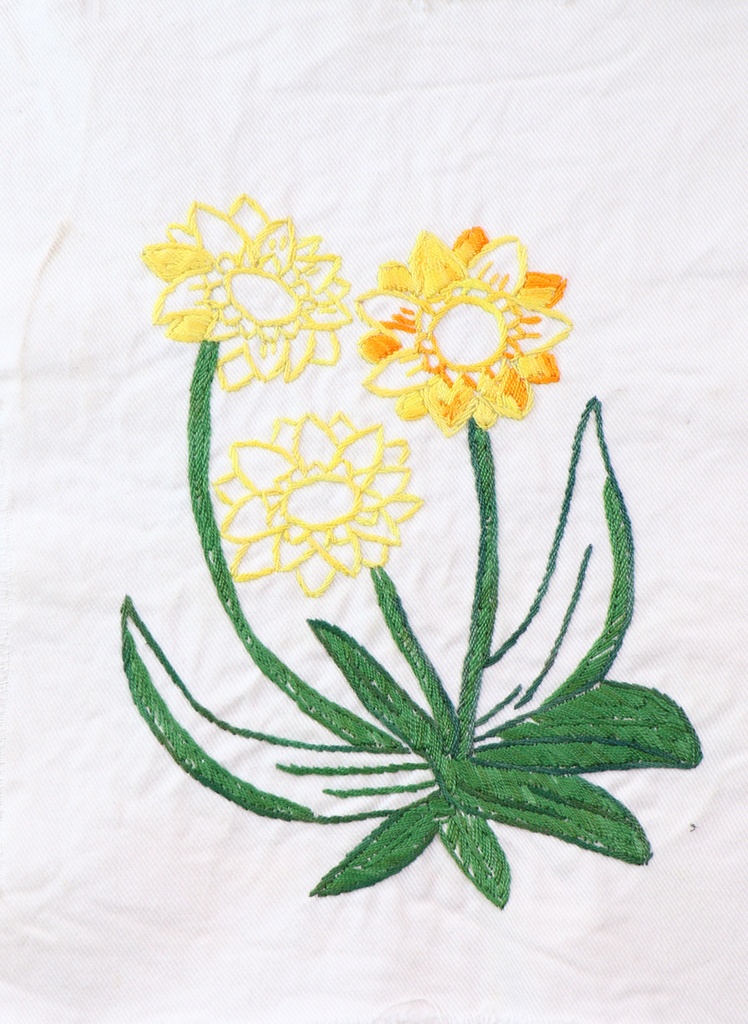 Embroidered Medium Flower, #09