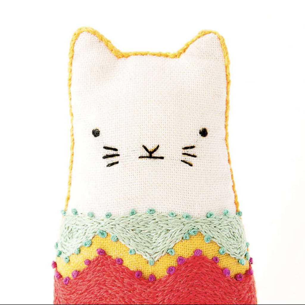 Fiesta Cat, Embroidery Doll Kit