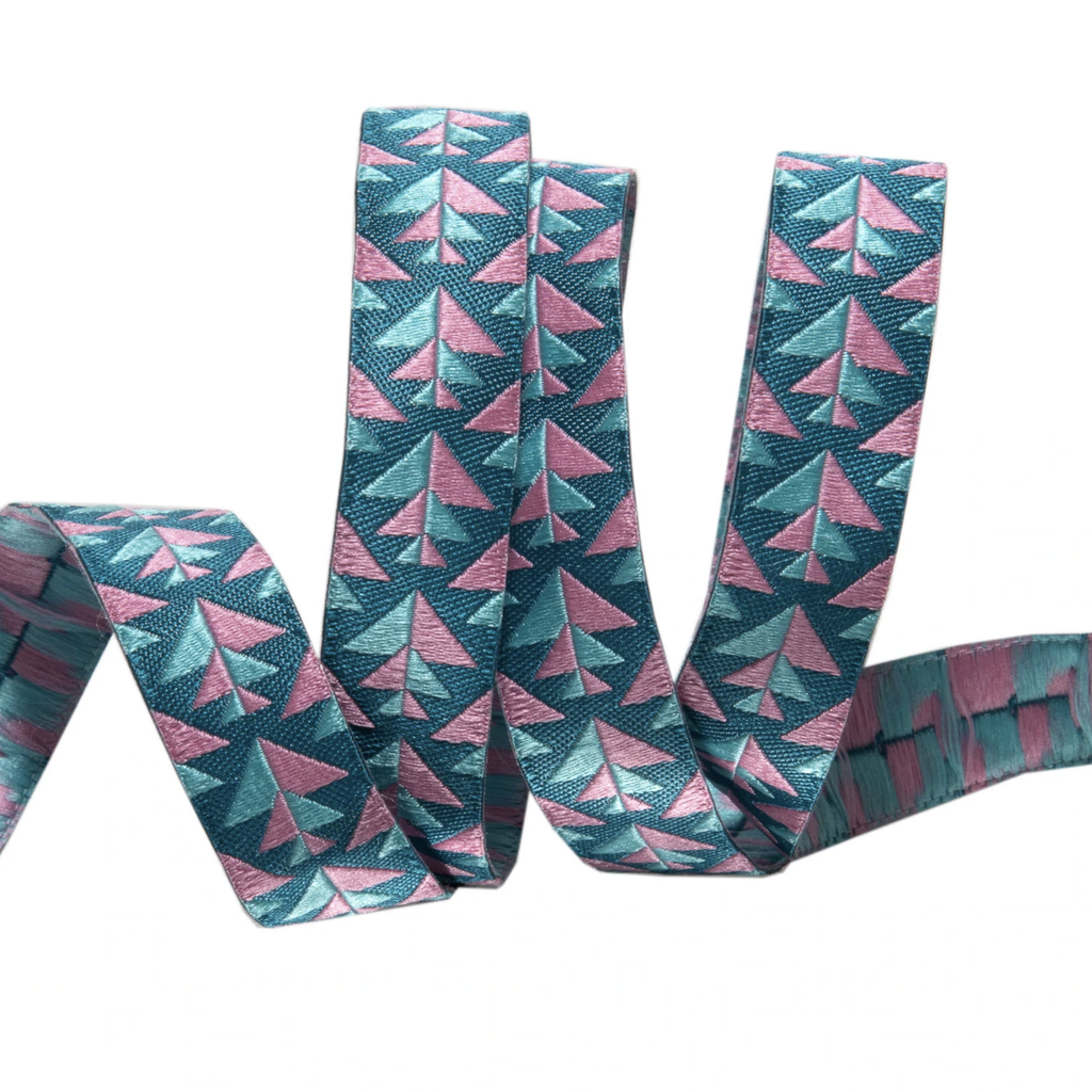 Ribbon Yardage - Pink & Teal Positive Direction