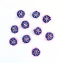 Anemone, 10 Pack, 9/16" Ombre Ribbon Flowers