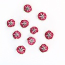 Hollyhock, 10 Pack, 9/16" Ombre Ribbon Flowers