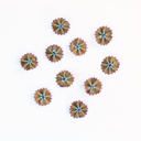 Corn Flower, 10 Pack, 9/16" Ombre Ribbon Flowers