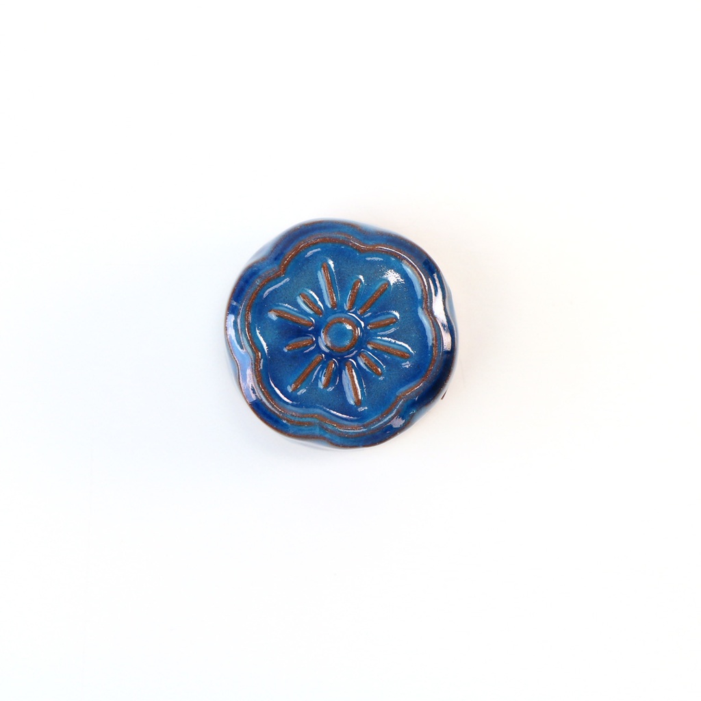 [NOT_45-261] Awaji Kawara Magnetic Needle Minder with Needle Polisher (Blue)