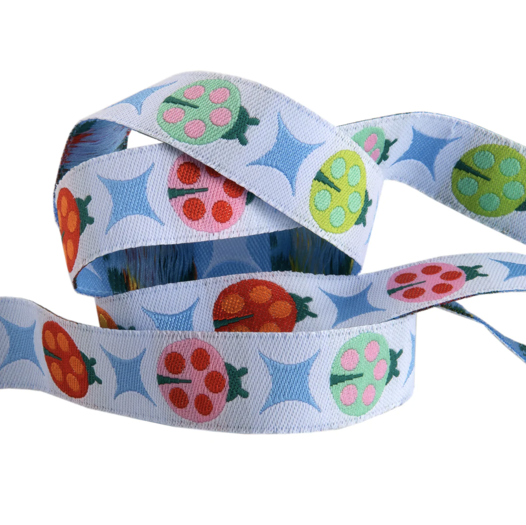 Ribbon Yardage - Painted Ladies White