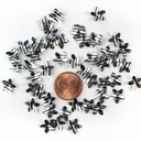 10mm Daisy Sequins, Silver with Black Stripes