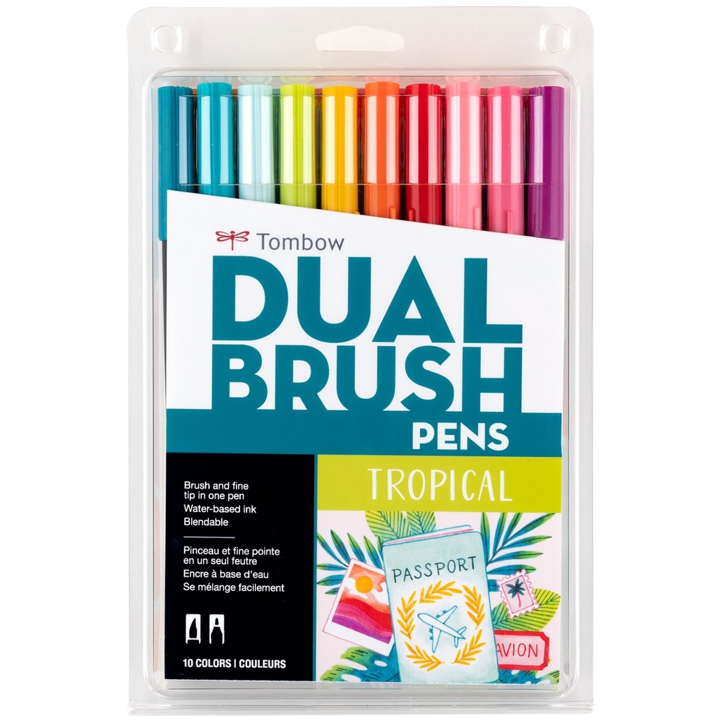 ​​Tropical, 10pk Dual Brush Pen Art Markers