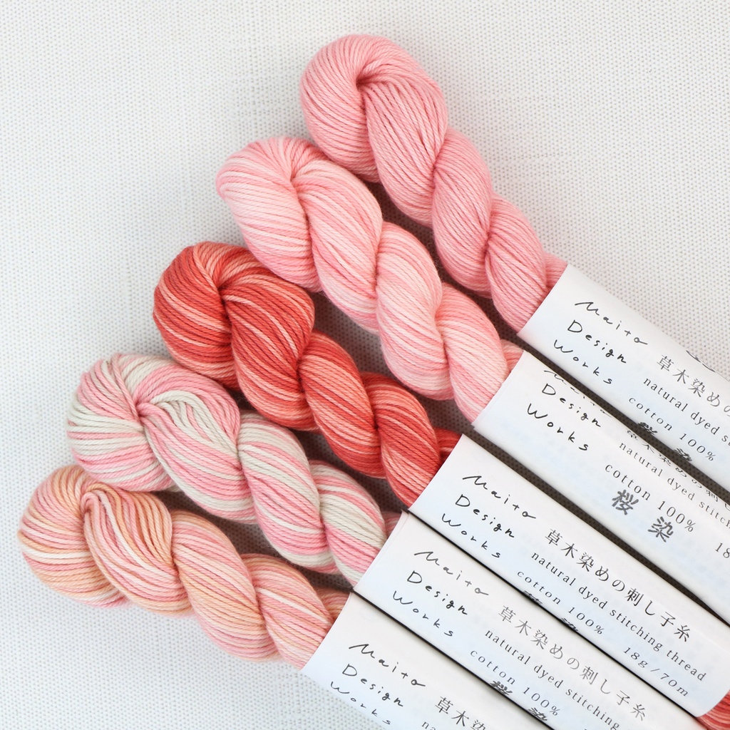 Blush - Plant Dyed Sashiko Thread Pack