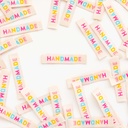 "Handmade"  Colorful Sewing Woven Labels, 8pk