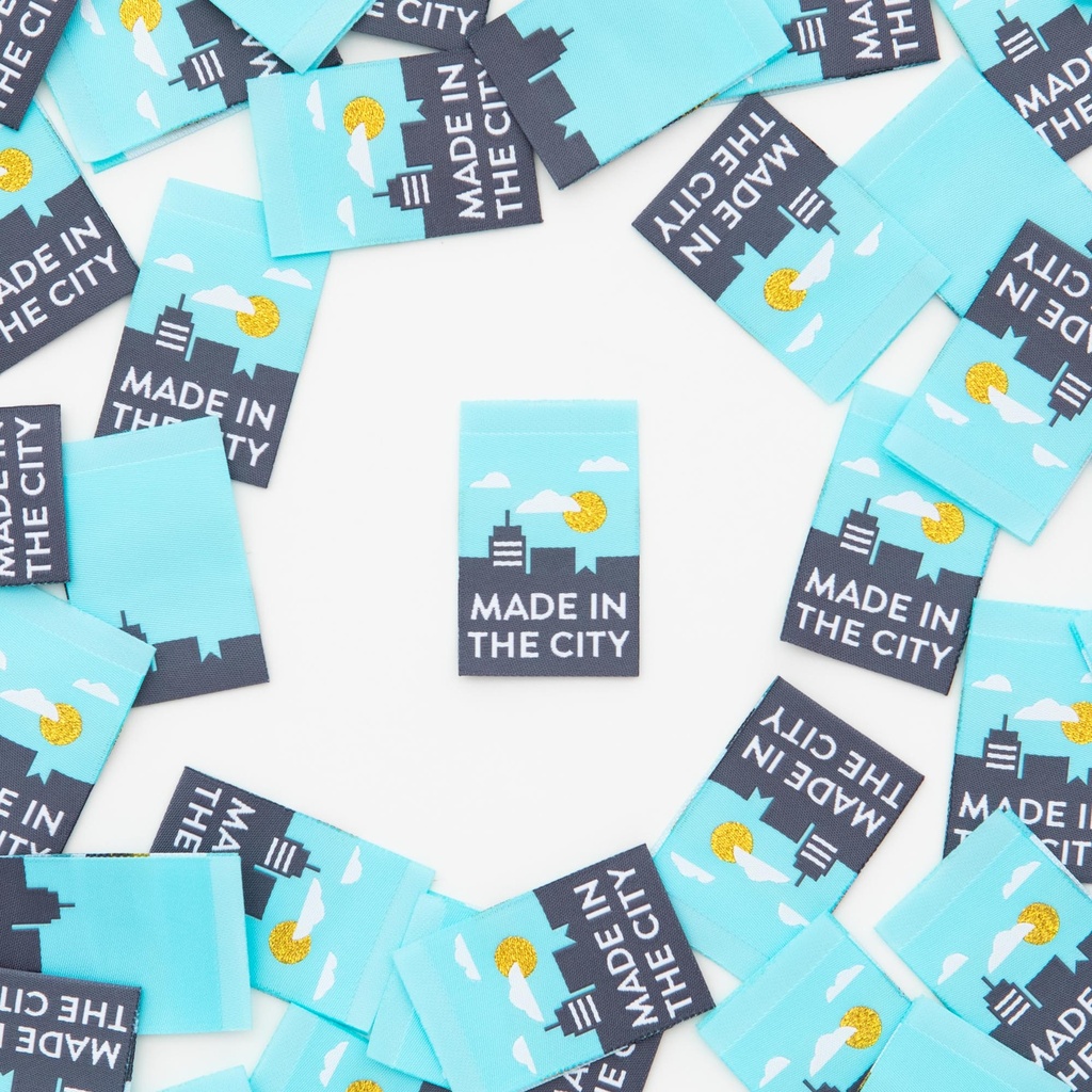 [SHWL_960134] "Made In The City" Sewing Woven Labels, 8pk