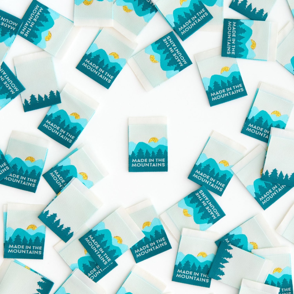 "Made In The Mountains" Sewing Woven Labels, 8pk