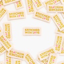 ​​"Stitched With Love" Sewing Woven Labels, 8pk