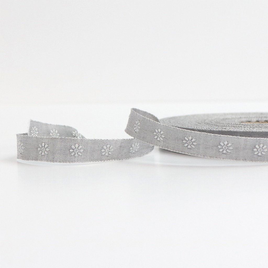 [RBYD_100324-04-H] Ribbon Yardage - Blossom on Grey