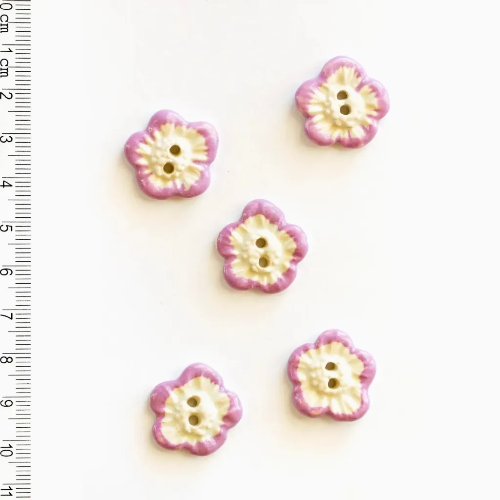 Lilac Flower Buttons