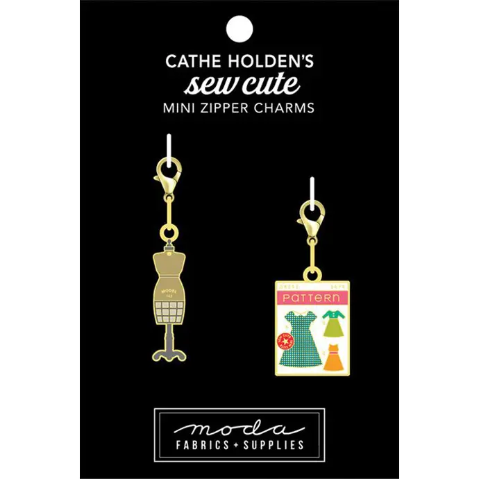 Mannequin & Pattern Zipper Pull, 2ct