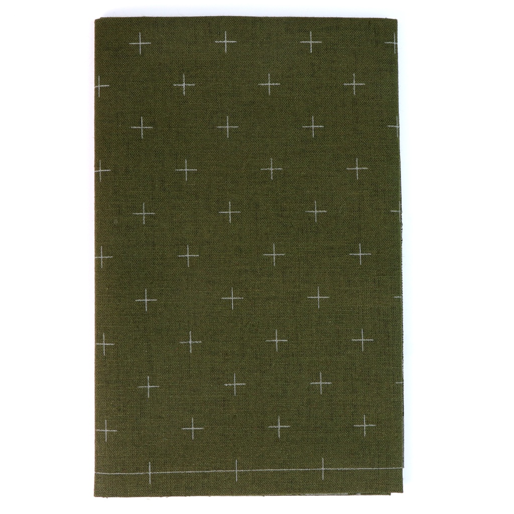 [S98906-61] Sashiko Cloth - Kasuri (KHAKI KASURI)
