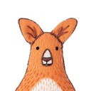 Kangaroo, Embroidery Doll Kit