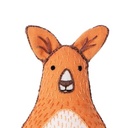 Kangaroo, Embroidery Doll Kit