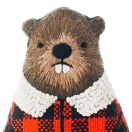 Beaver, Embroidery Doll Kit