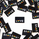 ​"Love Pride Heart" Sewing Woven Labels, 8pk