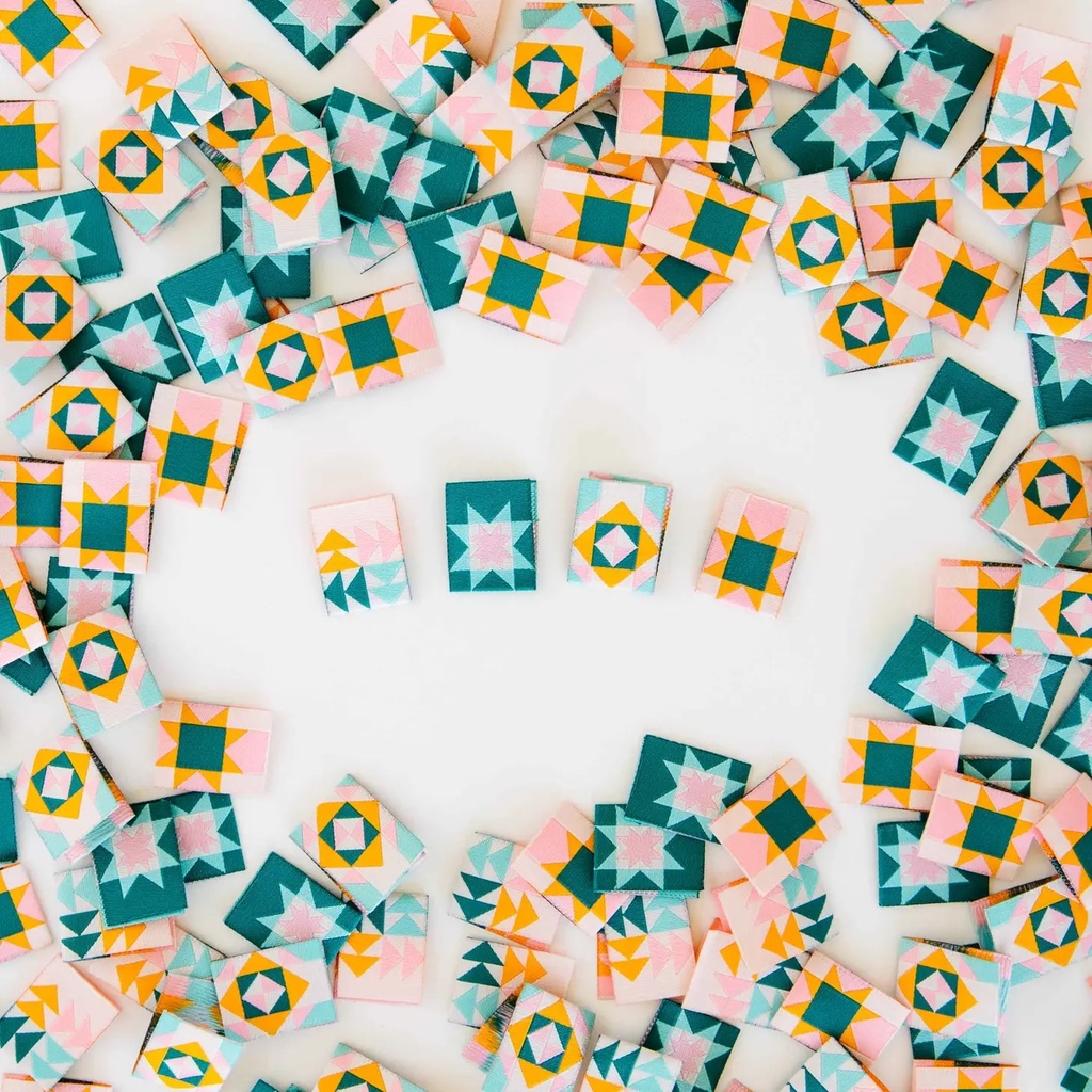 Quilt Block Sewing Woven Labels, 8pk