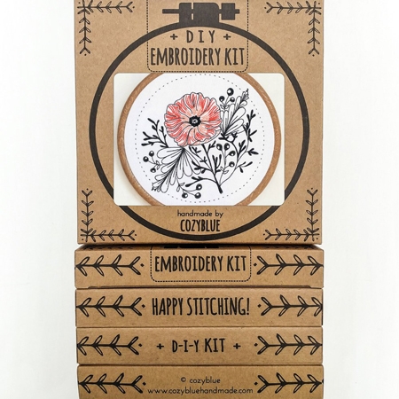 Poppy Power Embroidery Kit
