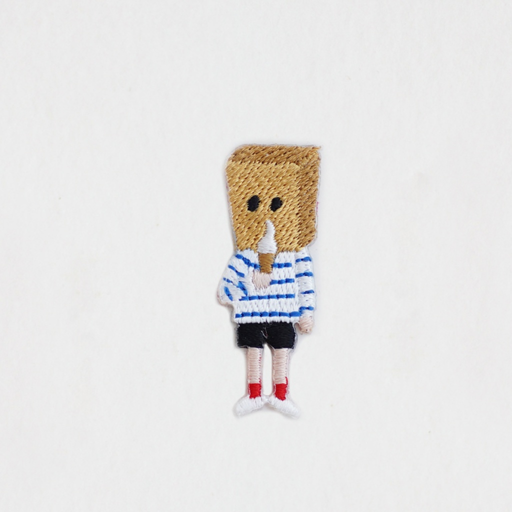 [10-8680] Daruma Embroidered Sticker (Eric)