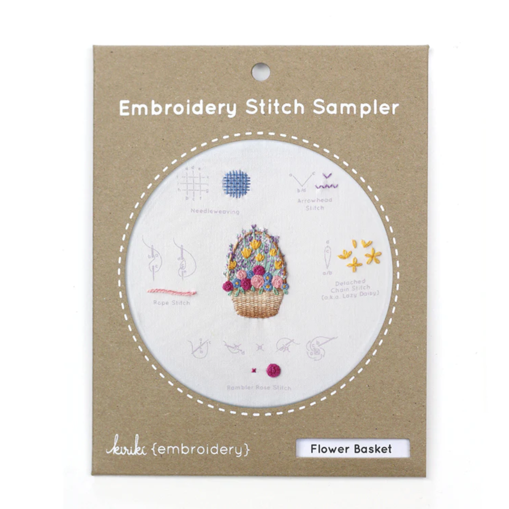 Flower Basket Stitch Sampler