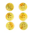 Sunflower Yellow Recycled Button 6 Pack (28mm)