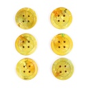 Sunflower Yellow Recycled Button 6 Pack (28mm)
