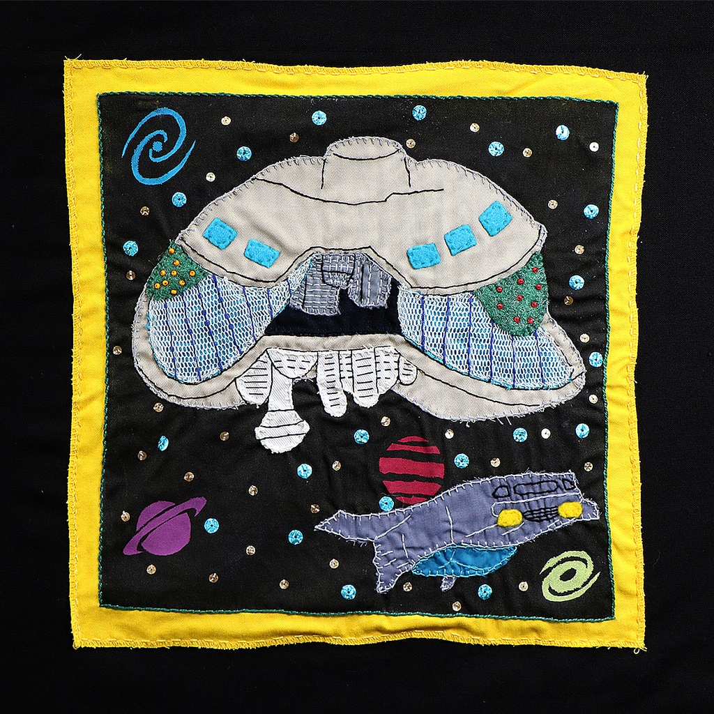 ​3 Panel Embroidery - Past, Present, Future #1