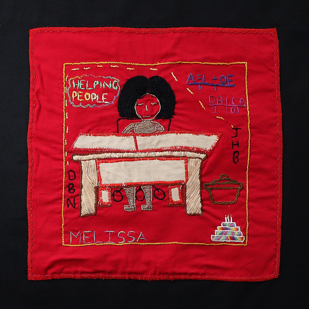 3 Panel Embroidery - Past, Present, Future #3