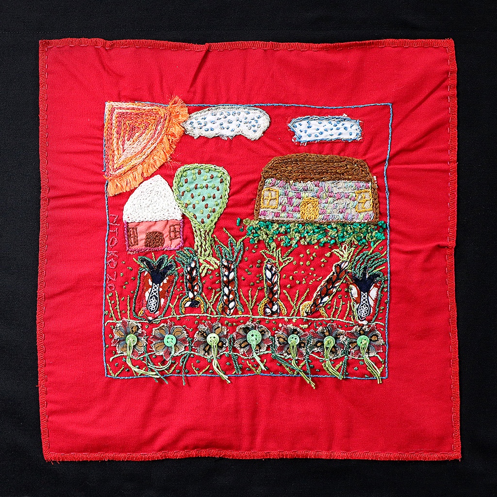 3 Panel Embroidery - Past, Present, Future #6