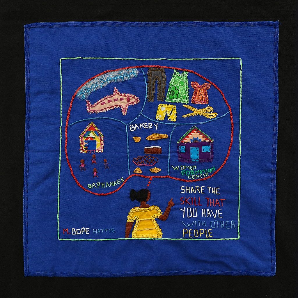 ​​3 Panel Embroidery - Past, Present, Future #7