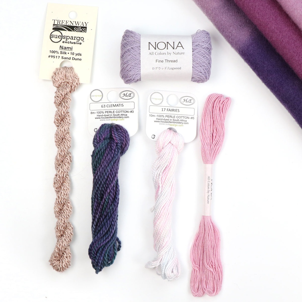 ​Tones of Logwood & Cochineal Thread Pack