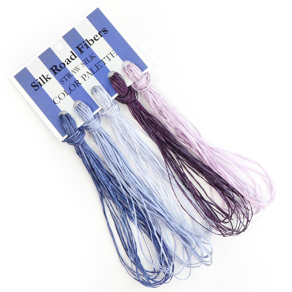 Straw Silk Color Palette - Purple Hydrangeas
