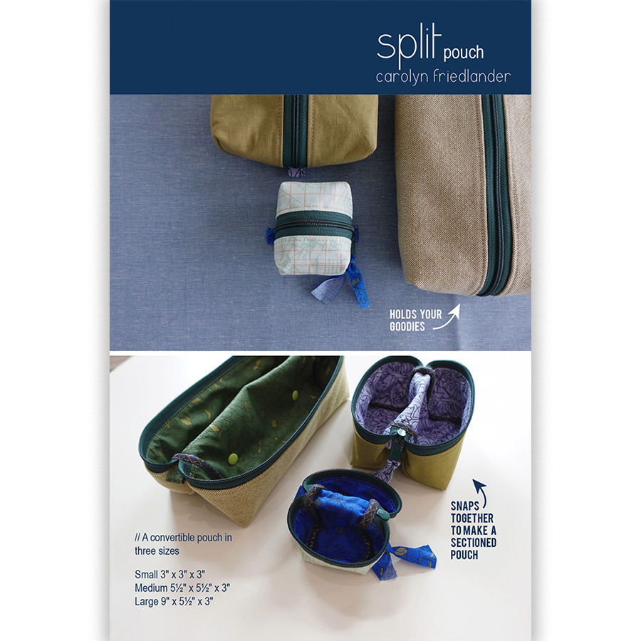 Split Pouch Pattern, Carolyn Friedlander