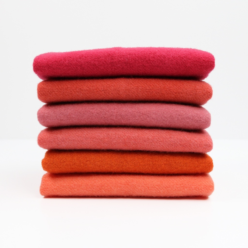 Solid Wool Bundle - Orange, Fat 1/16
