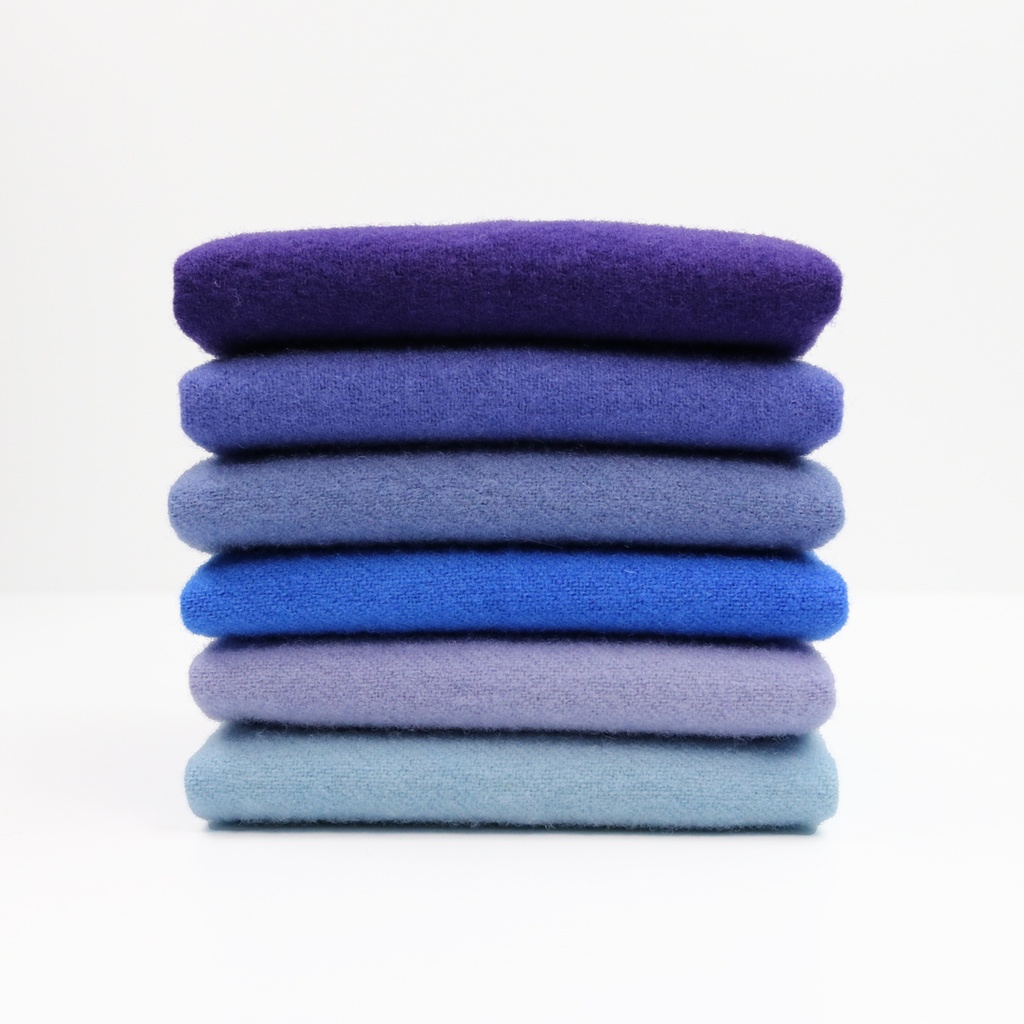 Solid Wool Bundle - Blue, Fat 1/16